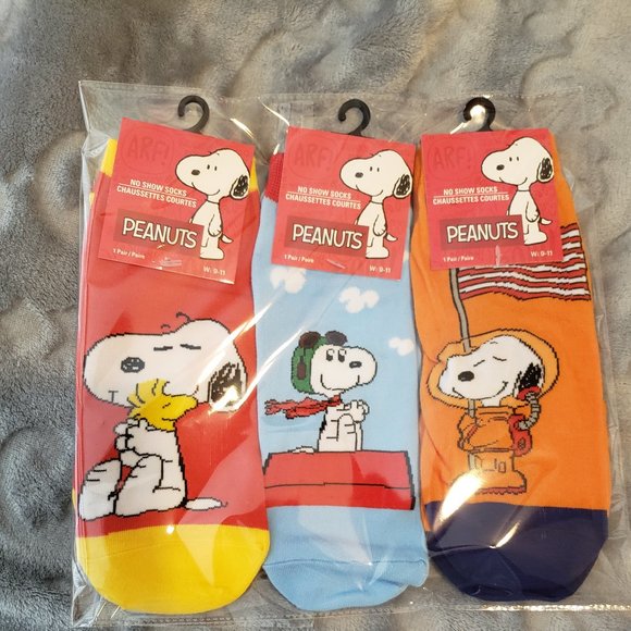 Peanuts 3 pr. Snoopy No Show Socks NWT - Picture 3 of 3